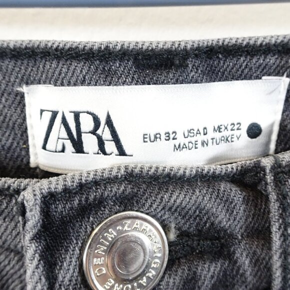 ZARA Slim Full Length Midweek Grey Jeans NEW Size 0 Signature Denim - Picture 3 of 7